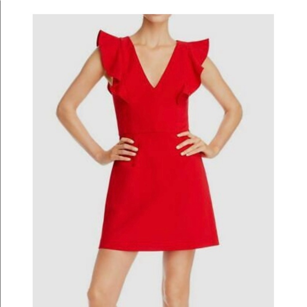 French Connection whispered ruffle dress - sz 6